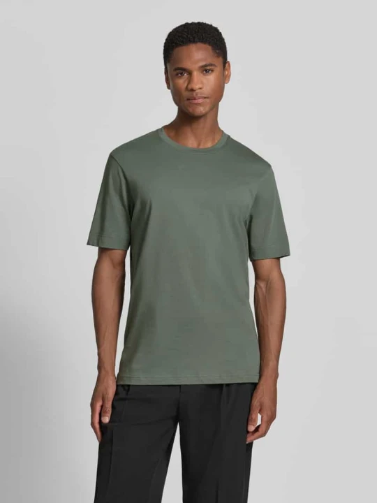 Zdjęcie produktu Koszulka polo o kroju slim fit z dekoltem w serek model 'Braian' Drykorn Jasnoszary