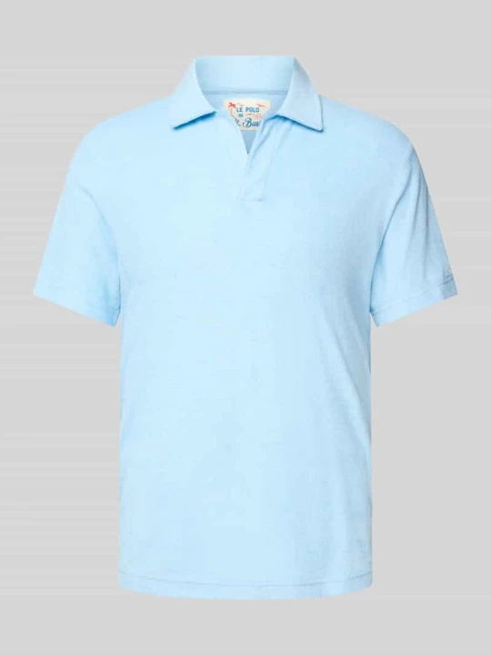 Zdjęcie produktu Koszulka polo o kroju slim fit z dekoltem w serek model ‘JEREMY - TERRY’ MC2 Saint Barth Jasnoniebieski