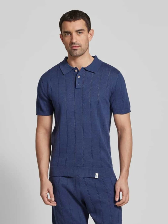Zdjęcie produktu Koszulka polo o kroju slim fit z detalem z logo Colours & Sons Granatowy