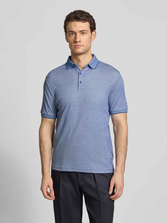 Zdjęcie produktu Koszulka polo o kroju slim fit z detalem z logo HECHTER PARIS Niebieski