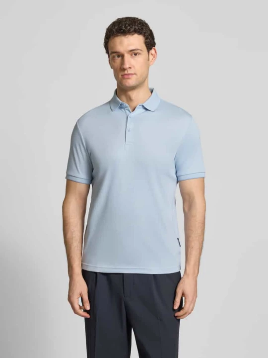 Zdjęcie produktu Koszulka polo o kroju slim fit z detalem z logo HECHTER PARIS Jasnoniebieski