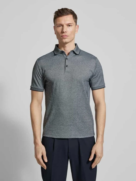 Zdjęcie produktu Koszulka polo o kroju slim fit z detalem z logo HECHTER PARIS Granatowy