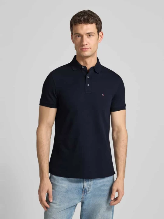 Zdjęcie produktu Koszulka polo o kroju slim fit z dodatkiem streczu Tommy Hilfiger Granatowy