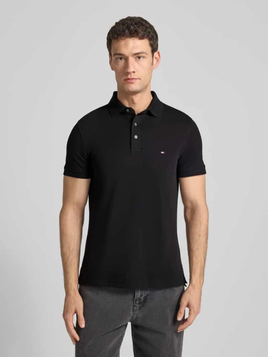 Zdjęcie produktu Koszulka polo o kroju slim fit z dodatkiem streczu Tommy Hilfiger Czarny