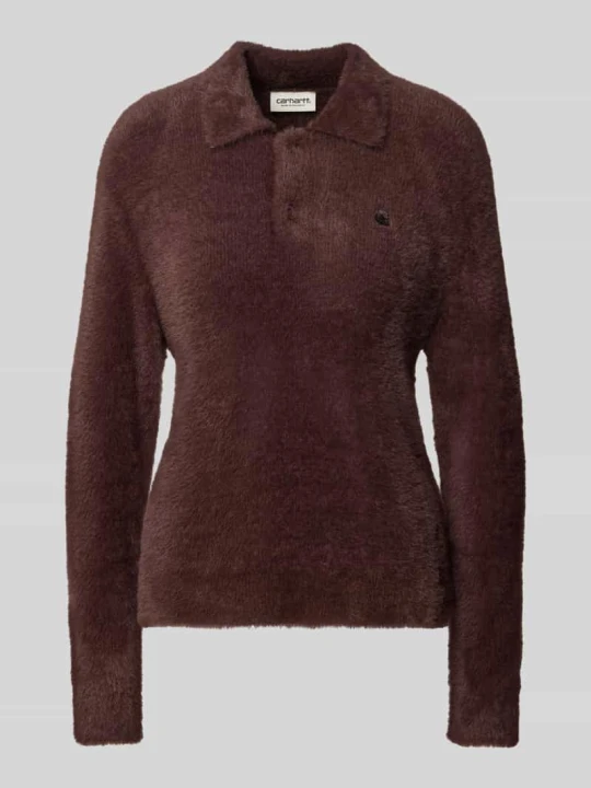 Zdjęcie produktu Koszulka polo o kroju slim fit z domieszką bawełny Carhartt WIP Ciemnobrązowy