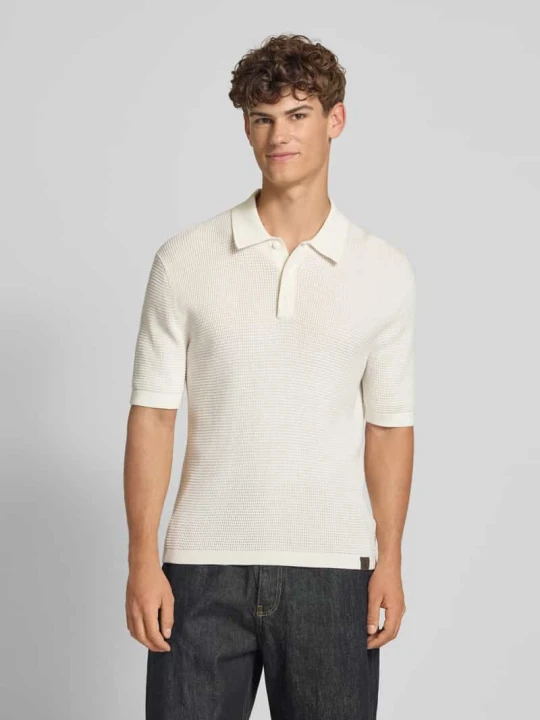 Zdjęcie produktu Koszulka polo o kroju slim fit z dzianiny Calvin Klein Jeans Złamany biały