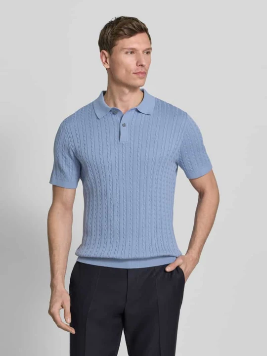 Zdjęcie produktu Koszulka polo o kroju slim fit o wyglądzie dzianiny Christian Berg