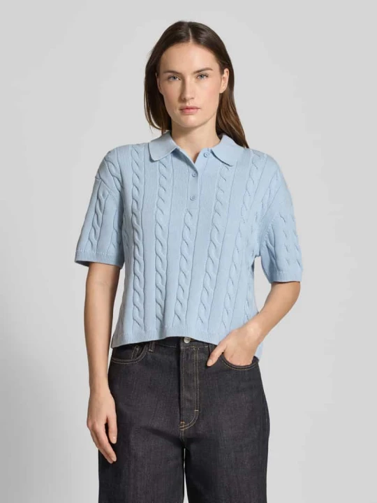 Zdjęcie produktu Koszulka polo o kroju slim fit o wyglądzie dzianiny Jake*s Błękitno-niebieski