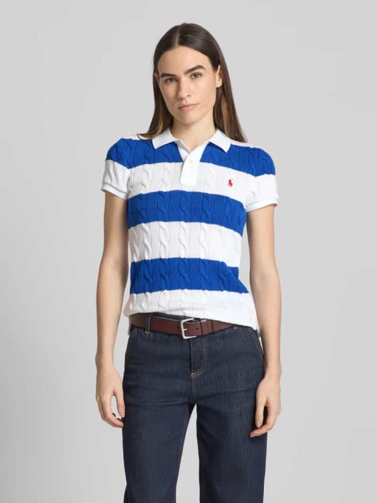 Zdjęcie produktu Koszulka polo o kroju slim fit z efektem dzianiny Polo Ralph Lauren Królewski niebieski