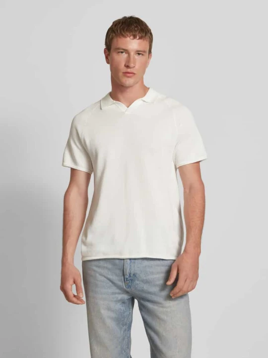 Zdjęcie produktu Koszulka polo o kroju slim fit z fakturowanym wzorem model ‘HILL KNIT’ Jack&Jones Biały