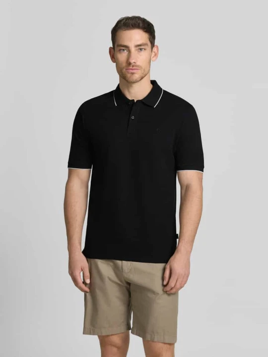 Zdjęcie produktu koszulka polo o kroju slim fit z haftem Jack&Jones Czarny