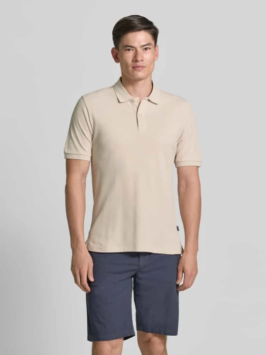 Zdjęcie produktu koszulka polo o kroju slim fit z haftem Jack&Jones Beżowy