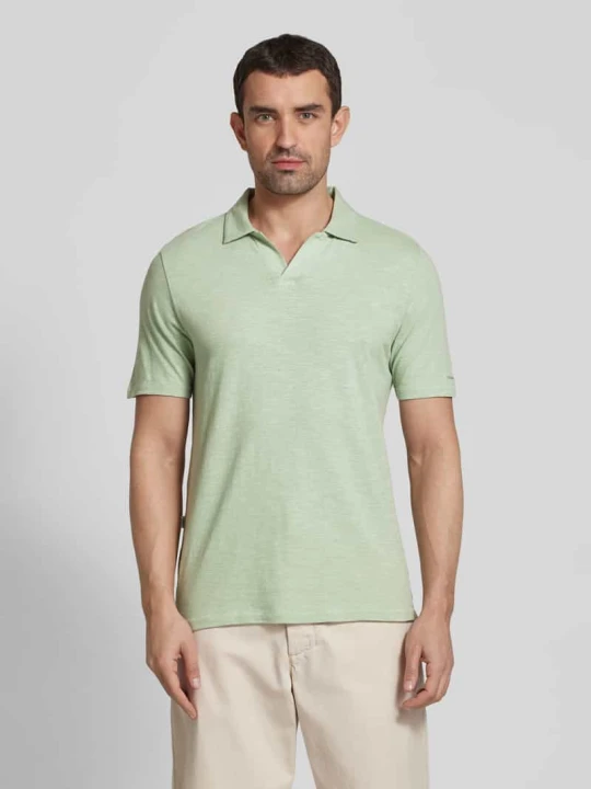 Zdjęcie produktu Koszulka polo o kroju slim fit z kołnierzem z połami Colours & Sons Turkusowy