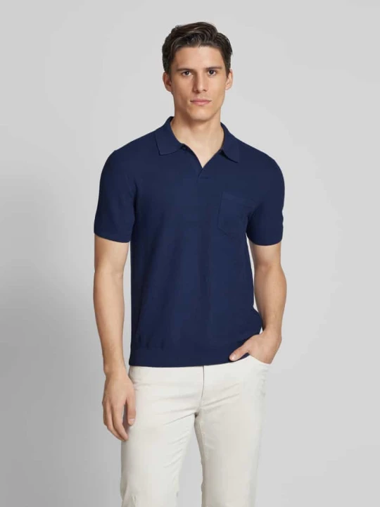 Zdjęcie produktu Koszulka polo o kroju slim fit z kołnierzykiem typu kent Polo Ralph Lauren Granatowy