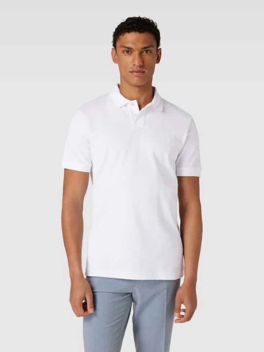 Zdjęcie produktu Koszulka polo o kroju slim fit z krótką listwą guzikową Boss Biały
