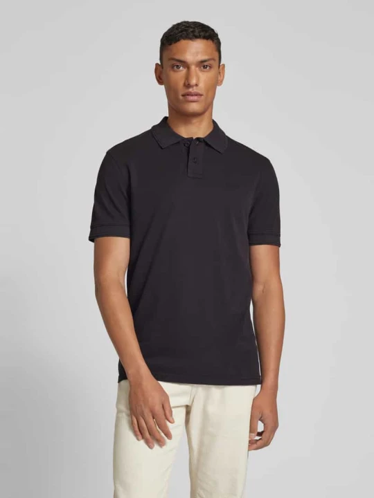 Zdjęcie produktu Koszulka polo o kroju slim fit z krótką listwą guzikową model ‘Prime’ Boss Czarny