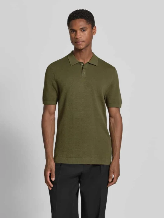 Zdjęcie produktu Koszulka polo o kroju slim fit z krótką listwą guzikową model 'TRITON' Drykorn Oliwkowy
