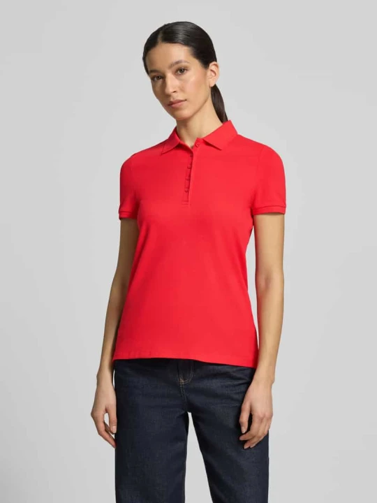 Zdjęcie produktu Koszulka polo o kroju slim fit z listwą guzikową Christian Berg Czerwony