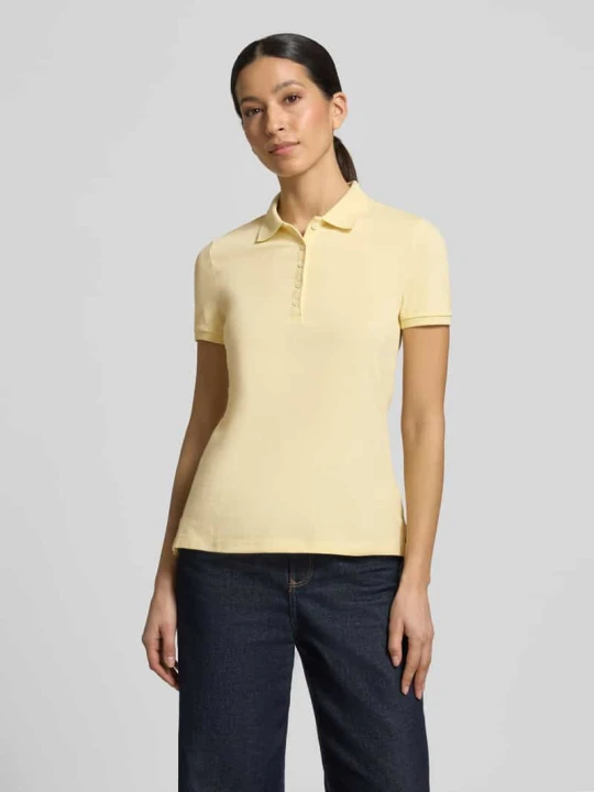 Zdjęcie produktu Koszulka polo o kroju slim fit z listwą guzikową Christian Berg Jasnożółty