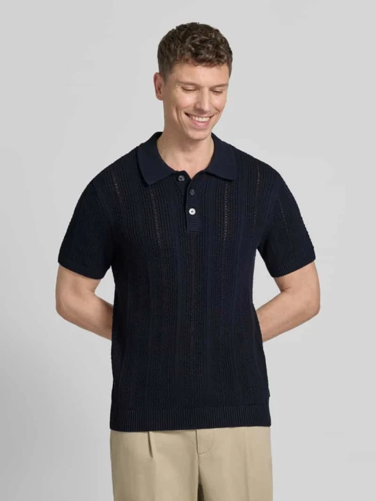 Zdjęcie produktu Koszulka polo o kroju slim fit z listwą guzikową Jack&Jones Granatowy