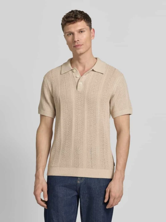 Zdjęcie produktu Koszulka polo o kroju slim fit z listwą guzikową Jack&Jones Beżowy