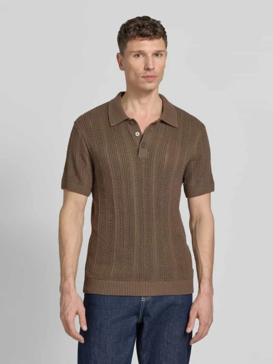 Zdjęcie produktu Koszulka polo o kroju slim fit z listwą guzikową Jack&Jones Orzechowy