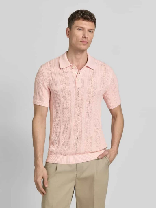 Zdjęcie produktu Koszulka polo o kroju slim fit z listwą guzikową Jack&Jones Jasnoróżowy