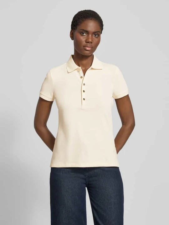 Zdjęcie produktu Koszulka polo o kroju slim fit z listwą guzikową Model 'KIEWICK' Lauren Ralph Lauren Beżowy