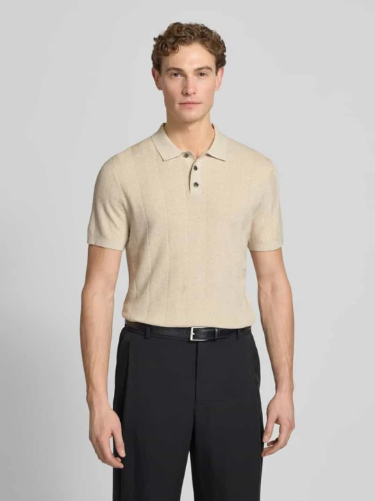 Zdjęcie produktu Koszulka polo o kroju slim fit z listwą guzikową Profuomo Złamany biały