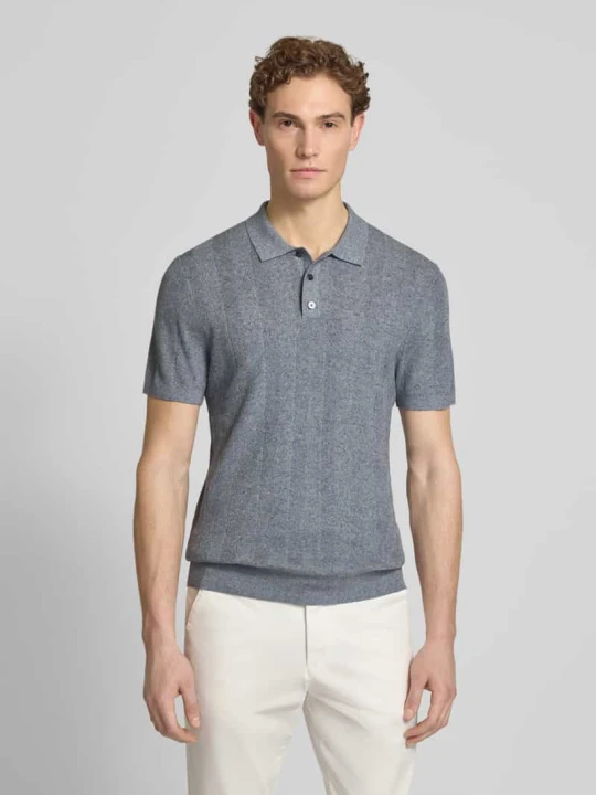 Zdjęcie produktu Koszulka polo o kroju slim fit z listwą guzikową Profuomo Jasnoniebieski