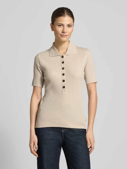 Zdjęcie produktu Koszulka polo o kroju slim fit z mieszanki bawełny i modalu Marc O'Polo Beżowy