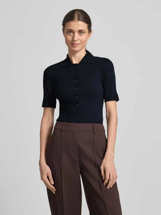 Zdjęcie produktu Koszulka polo o kroju slim fit z mieszanki bawełny i modalu Marc O'Polo Granatowy