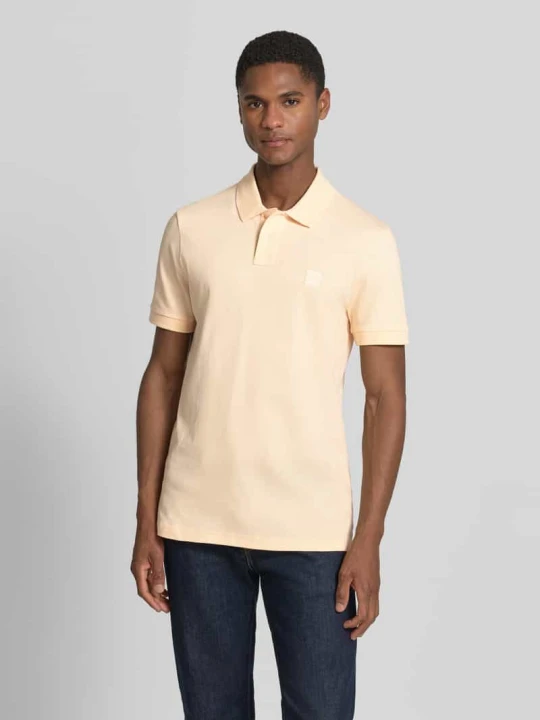 Zdjęcie produktu Koszulka polo o kroju slim fit z mieszanki bawełny model 'PASSENGER' Boss Morelowy