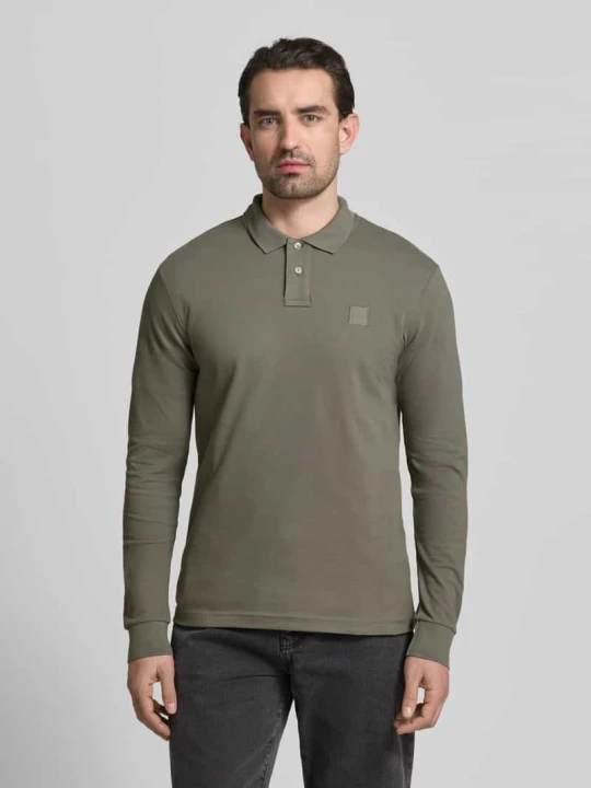 Zdjęcie produktu Koszulka polo o kroju slim fit z mieszanki bawełny Model 'PASSERBY' Boss Oliwkowy
