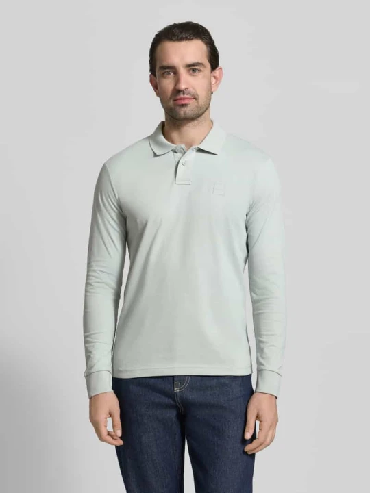 Zdjęcie produktu Koszulka polo o kroju slim fit z mieszanki bawełny Model 'PASSERBY' Boss Miętowy