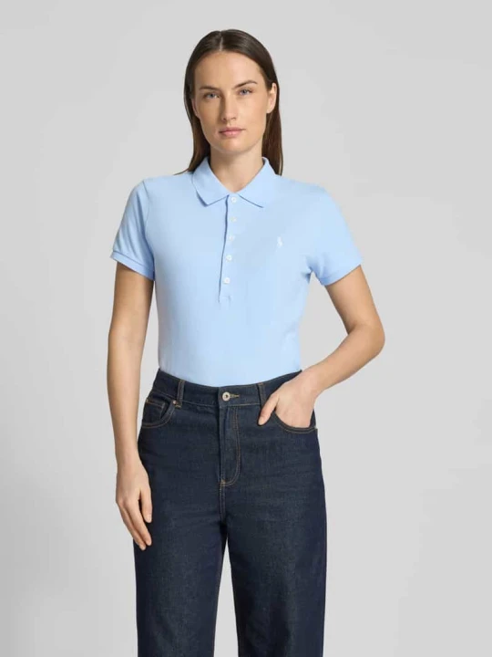 Zdjęcie produktu Koszulka polo o kroju slim fit z mieszanki bawełny Polo Ralph Lauren Jasnoniebieski