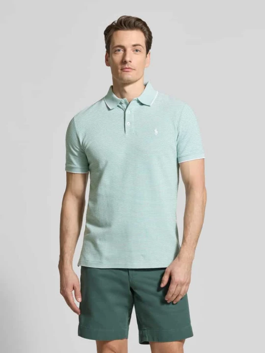Zdjęcie produktu Koszulka polo o kroju slim fit z mieszanki bawełny Polo Ralph Lauren Miętowy