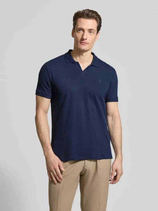 Zdjęcie produktu Koszulka polo o kroju slim fit z mieszanki bawełny Polo Ralph Lauren Granatowy