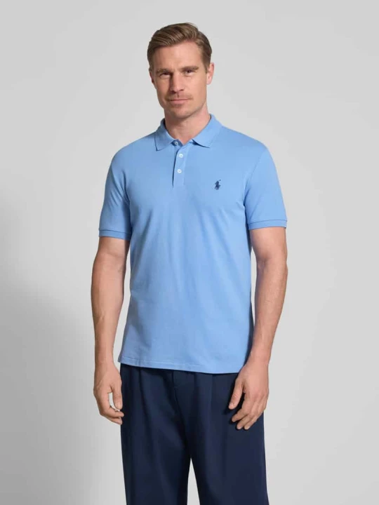 Zdjęcie produktu Costum krój slim fit koszulka polo z mieszanka bawełny Polo Ralph Lauren Błękitny