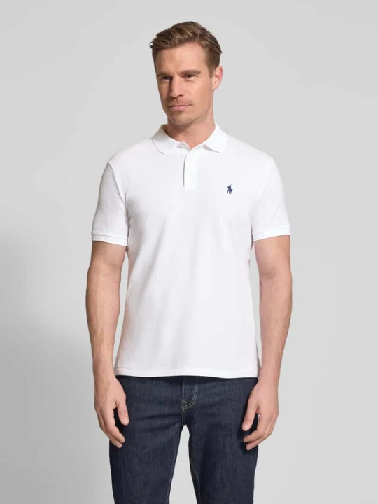 Zdjęcie produktu Costum krój slim fit koszulka polo z mieszanka bawełny Polo Ralph Lauren Biały