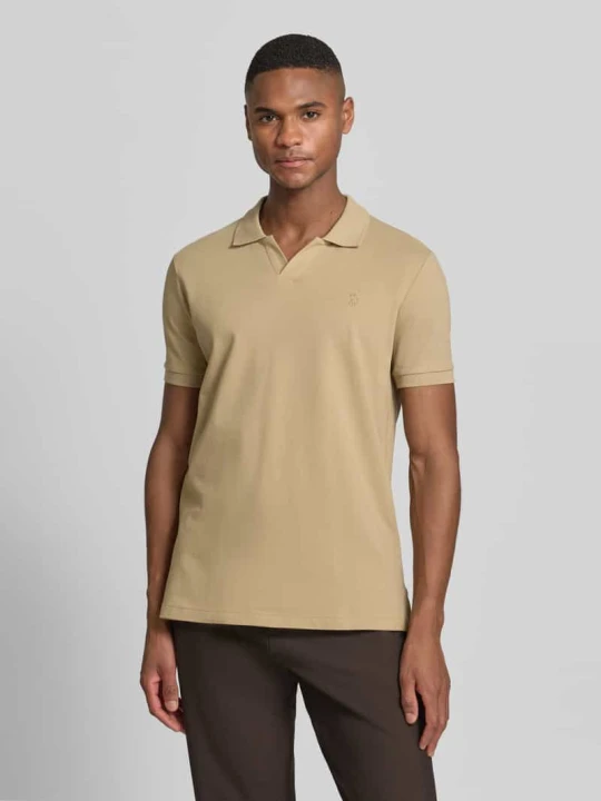 Zdjęcie produktu Koszulka polo o kroju slim fit z mieszanki bawełny Polo Ralph Lauren Piaskowy