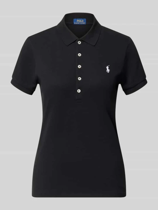 Zdjęcie produktu Koszulka polo o kroju slim fit z mieszanki bawełny Polo Ralph Lauren Czarny