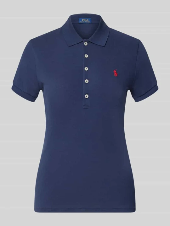 Zdjęcie produktu Koszulka polo o kroju slim fit z mieszanki bawełny Polo Ralph Lauren Granatowy
