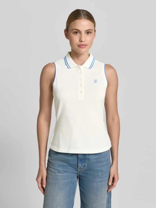 Zdjęcie produktu Koszulka polo o kroju slim fit z mieszanki bawełny Tommy Hilfiger Écru