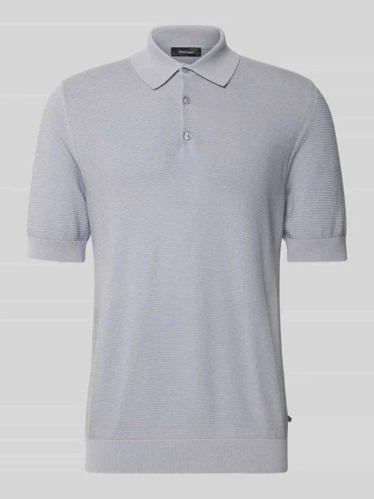 Zdjęcie produktu Koszulka polo o kroju slim fit z mieszanki bawełny w imitacji dzianiny Matinique Jasnoniebieski