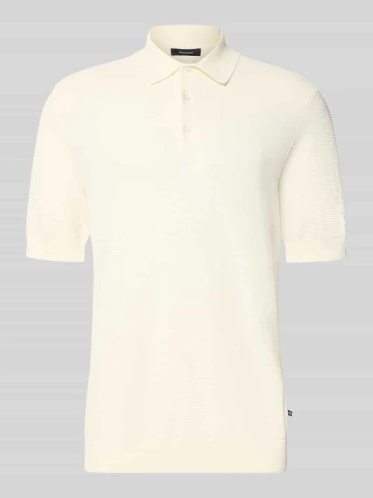 Zdjęcie produktu Koszulka polo o kroju slim fit z mieszanki bawełny w imitacji dzianiny Matinique Złamany biały