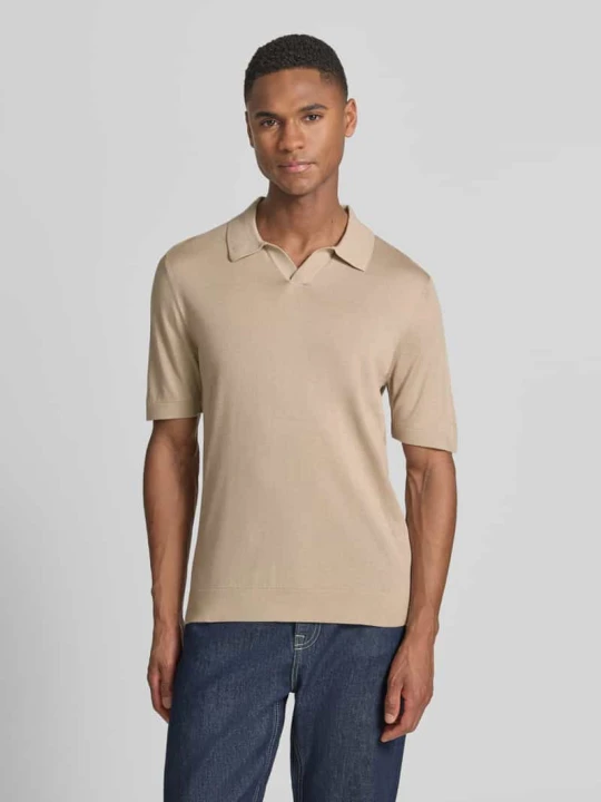 Zdjęcie produktu Koszulka polo o kroju slim fit z mieszanki lyocellu i bawełny OLYMP Level 5 Beżowy