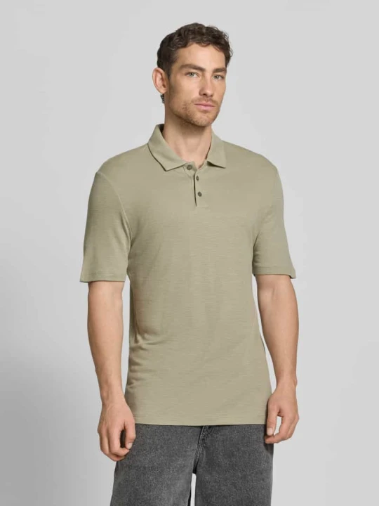 Zdjęcie produktu Koszulka polo o kroju slim fit z mieszanki lyocellu i lnu model 'DULINEN' Hugo Jasnozielony