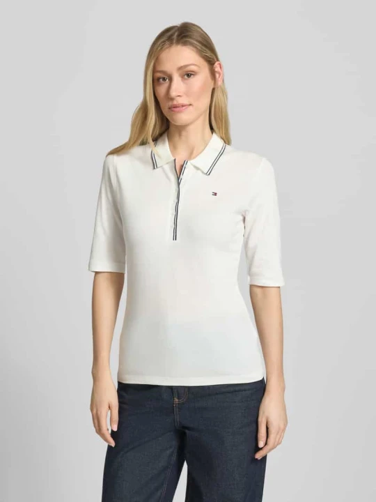 Zdjęcie produktu Koszulka polo o kroju slim fit z mieszanki lyocellu Tommy Hilfiger Écru