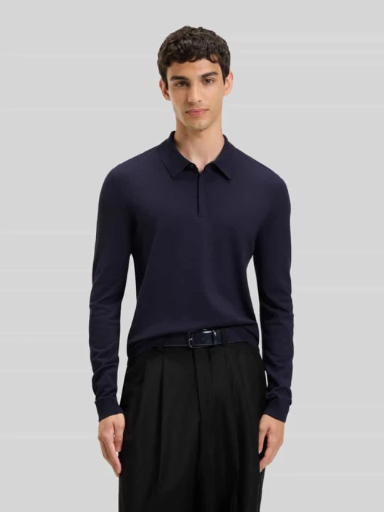 Zdjęcie produktu Koszulka polo o kroju slim fit z mieszanki wiskozy Hugo Granatowy